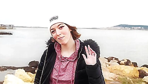 Slender girl with sexy face rides a toy and a dildo