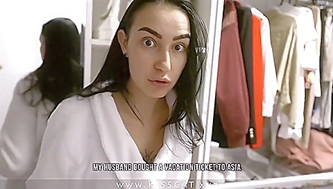 Step mother and step son have awesome sex at night