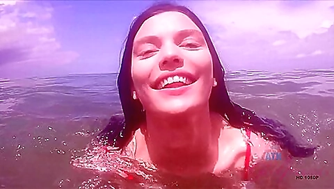 Brunette brunette deepthroat girl in hot pov video