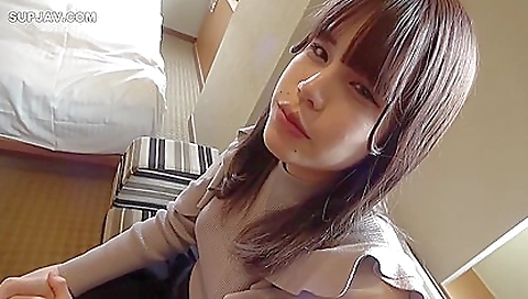 Asian hottie gets her big natural boobs fucked in the ass