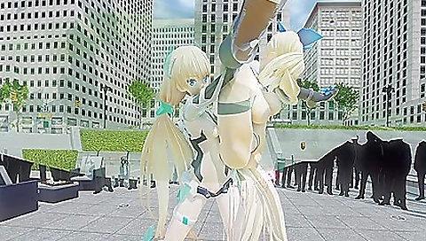 Sexy fetish video with a masked bimbo in a vr game