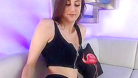 Sexy brunette teen with big tits and boobs in vr porn video