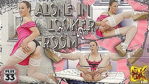 Mature beauty is alone in her locker room and masturbating