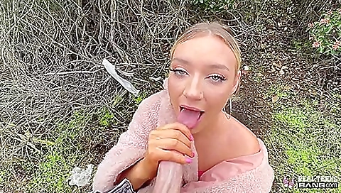 Blonde teen with a great facial takes it at a private house