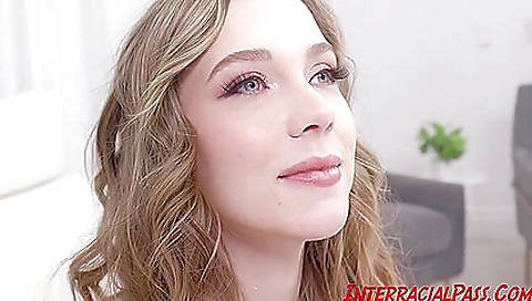 Horny blonde in stockings fucks and gets creampied