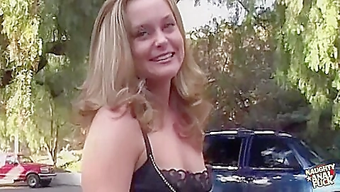 Bright brunette in stockings cums with a hard cock