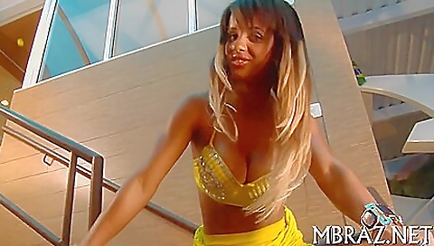 Brazilian milf with a big booty rides a dick in hd video