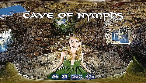 Blonde in stockings and a dress gets fucked in a cave