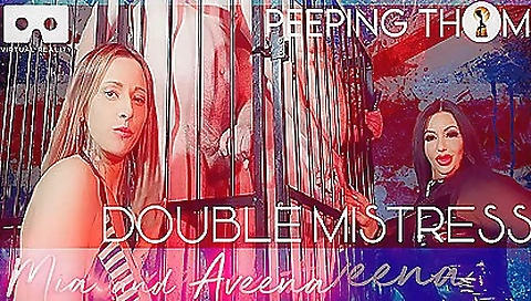 Hot triple spanked in a VR porn with three couples