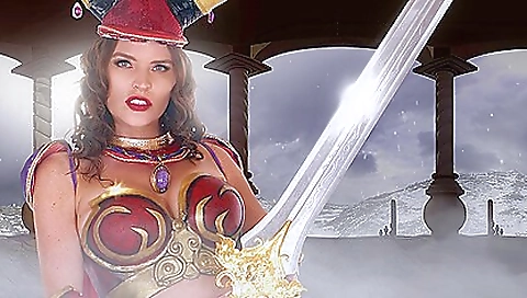 Sexy girl in a beautiful pink outfit in vr porn video