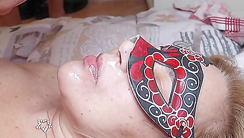 Hot blonde with big boobs and tattoos enjoys deepthroat