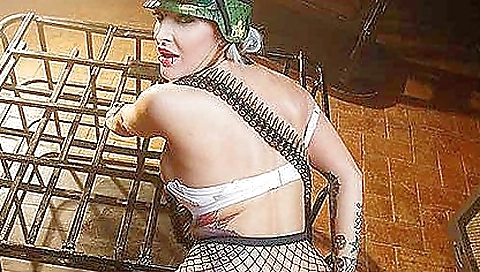 Sexy girl with sexy look is dancing and getting fucked doggystyle