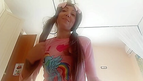 Horny brunette is going to show you her anal fetish